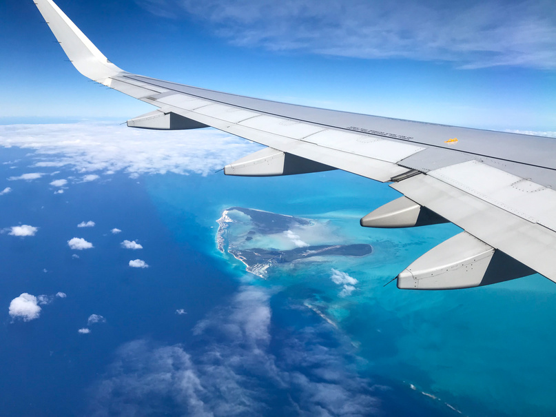 Bimini island from airplane